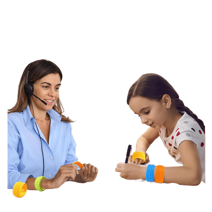 ⁦سوار التحفيز الحسي الملون (6) قطع⁩ - الصورة ⁦2⁩