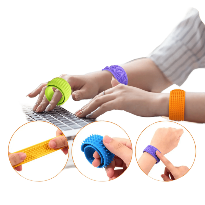 ⁦سوار التحفيز الحسي الملون (6) قطع⁩ - الصورة ⁦3⁩